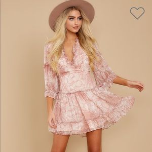 Red Dress Above The Rest Light Pink Print Dress